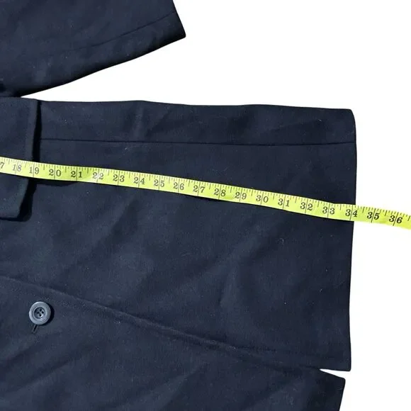 NWT LOFT Black Floral Flowers Embroidered Lined Wool Blend Size Medium Coat - Picture 3 of 7